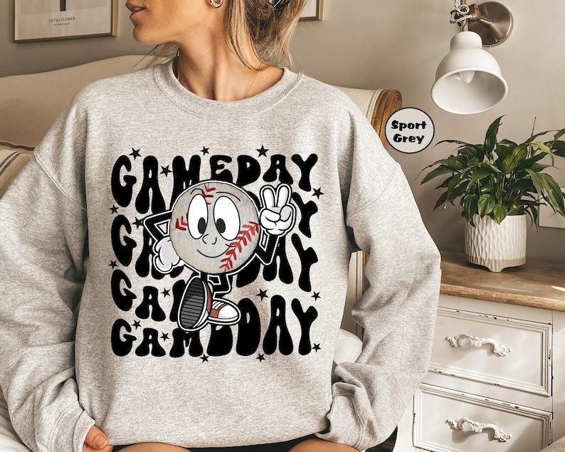 Game Day Baseball Game Day Baseball Match Matching Family Baseball Mom Sports Baseball T-Shirts, Hoodie, Sweatshirt - T-Shirt, Sweatshirt, Hoodie
