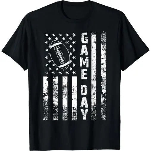 Game Day Flag American Football Lovers Mom Dad Made USA T-Shirts, Hoodie, Sweatshirt - T-Shirt, Sweatshirt, Hoodie