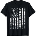 Game Day Flag American Football Lovers Mom Dad Made USA T-Shirts, Hoodie, Sweatshirt - T-Shirt, Sweatshirt, Hoodie