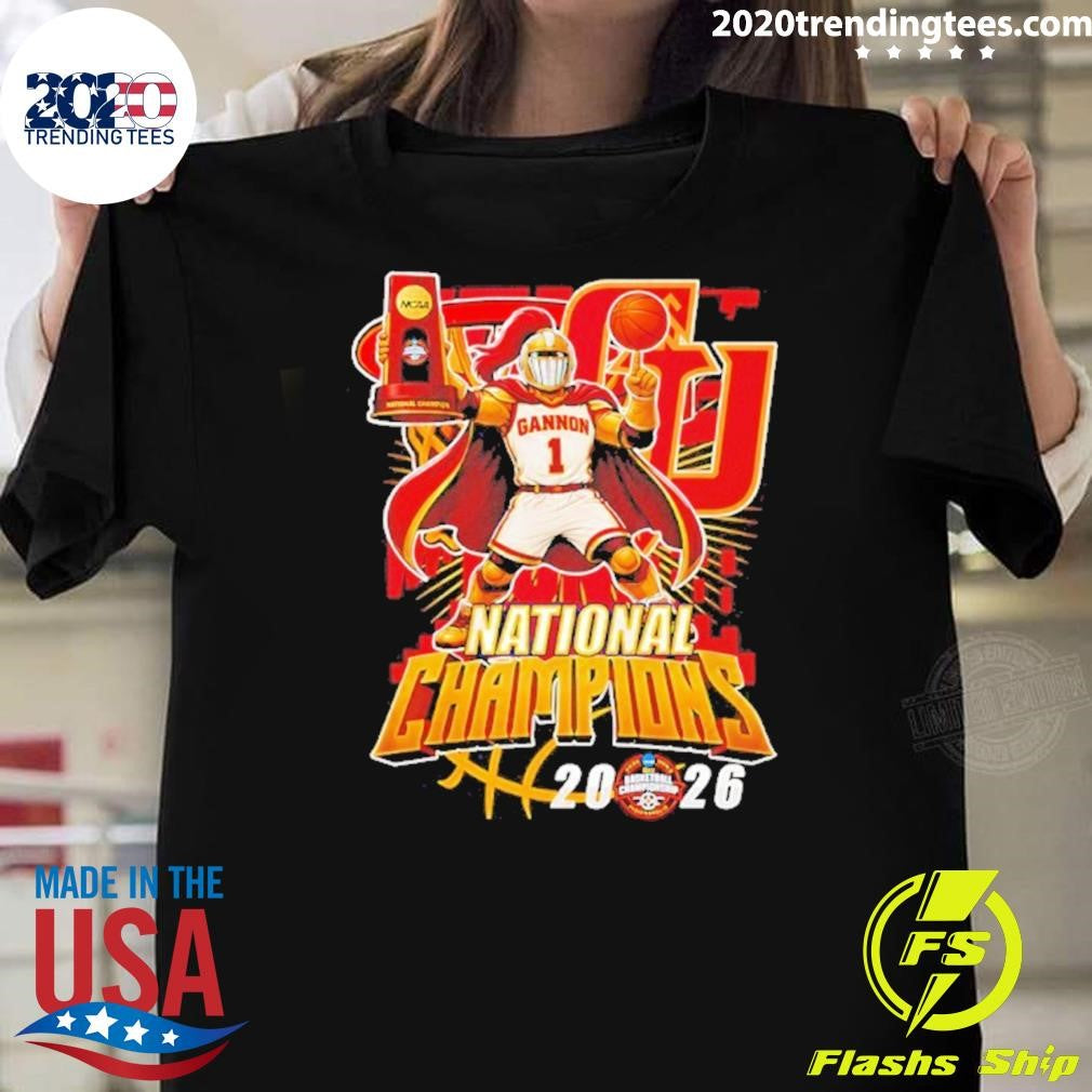 Gannon Golden Knights 2026 National Champions Mascot Shirt Unisex T-shirt, Sweatshirt, Hoodie, Long Sleeve Tee - T-Shirt, Sweatshirt, Hoodie
