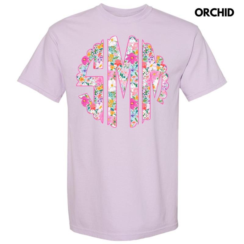 Garden Girl Monogram Comfort Colors 'NLB' T-Shirts, Hoodie, Sweatshirt - T-Shirt, Sweatshirt, Hoodie