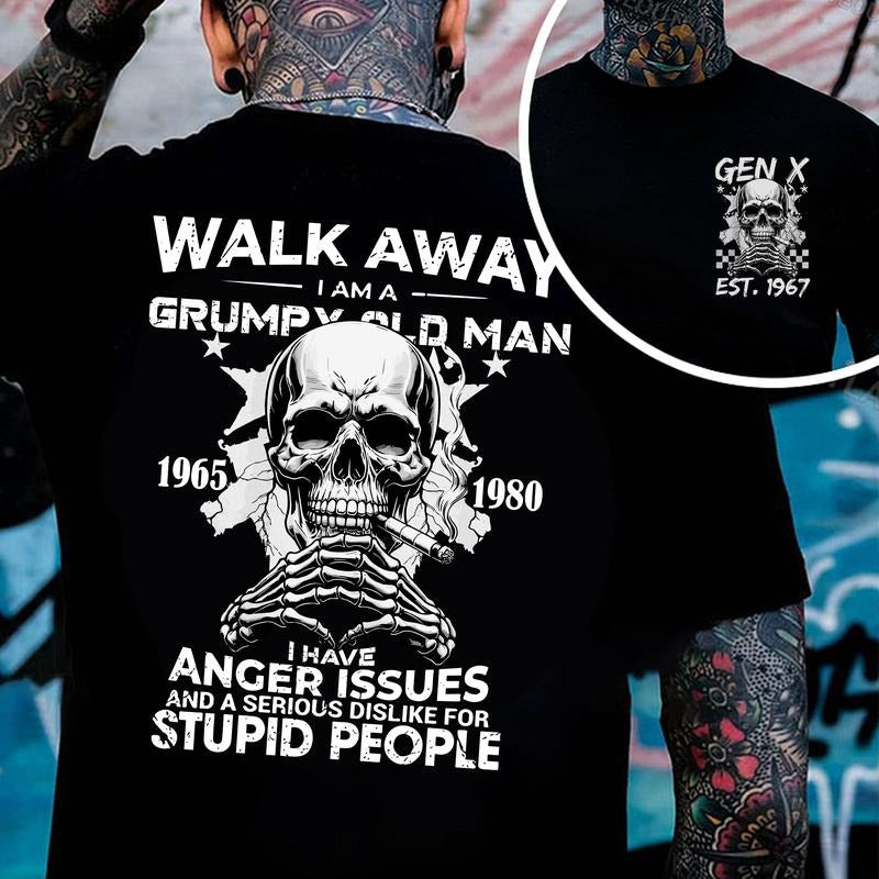 Gen X Customize Year Badass Generation Grumpy Old Man Shirt 100% Cotton Comfort Womenwear Crew Neck Long Sleeve Autumn Casual Pull T-Shirts, Hoodie, Sweatshirt - T-Shirt, Sweatshirt, Hoodie