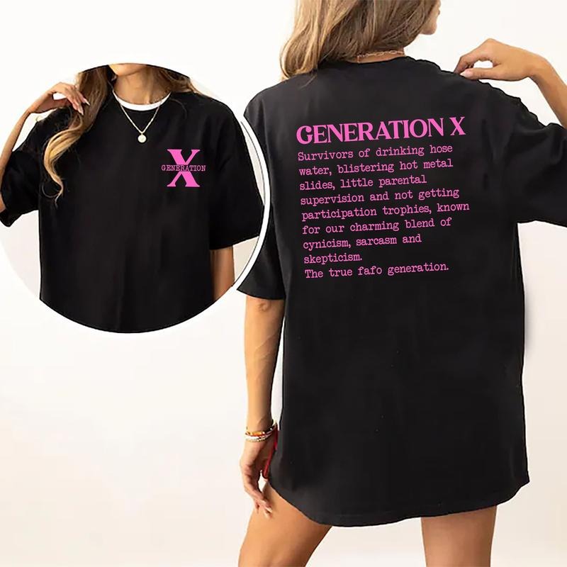 Gen X Raised Hose Water Neglect Shirt Gen X Definition Generation X Vintage Unhinged Shirt Comfy Fabric Shirt Tops Womenswear Cotton Fabric T-Shirts, Hoodie, Sweatshirt - T-Shirt, Sweatshirt, Hoodie