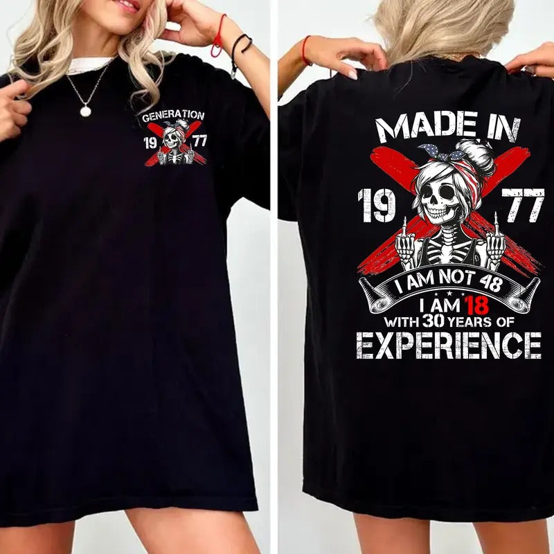 Generation X Custom Year Badass Generation Gen X FAFOT Shirt 100% Cotton Top Comfort Womenswear Custom Year Birth Shirtstyle{N002}4 T-Shirts, Hoodie, Sweatshirt - T-Shirt, Sweatshirt, Hoodie