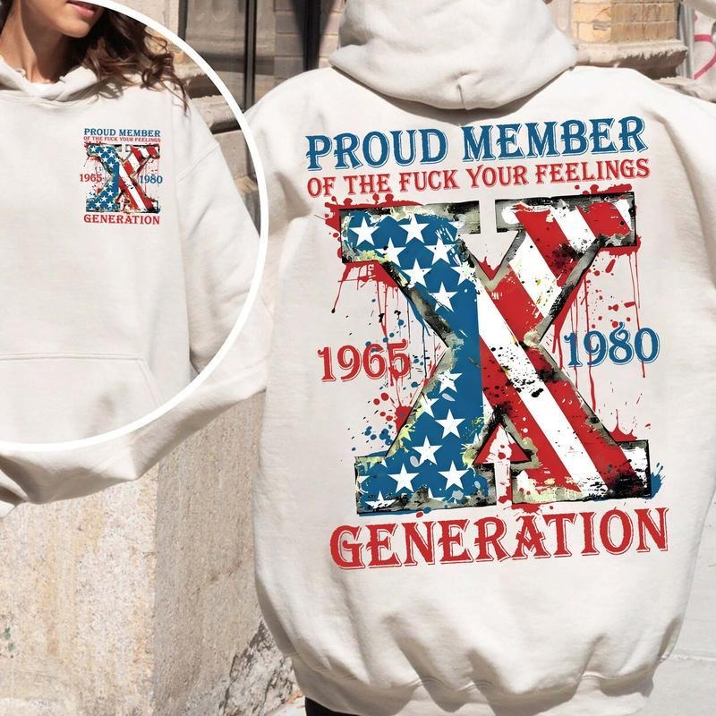 Generation X Flag Shirt New Version True FAFO Gen X New Version Two Side Shirt Raised Hose Water Neglect GenX Cotton Top Womenswear Grey T-Shirts, Hoodie, Sweatshirt - T-Shirt, Sweatshirt, Hoodie