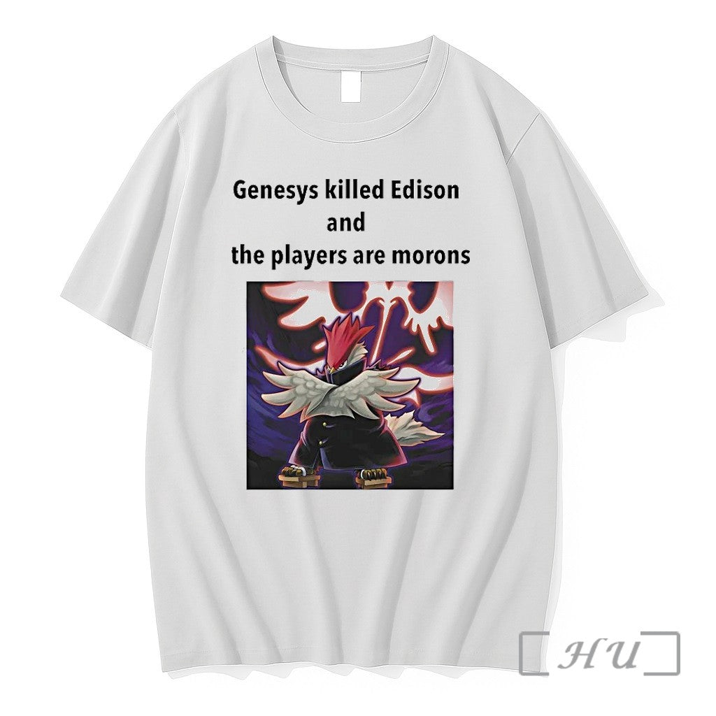 Genesys Killed Edison And The Players Are Morons Tshirts Sweater Hoodie Jpg Unisex T-shirt, Sweatshirt, Hoodie, Long Sleeve Tee - T-Shirt, Sweatshirt, Hoodie