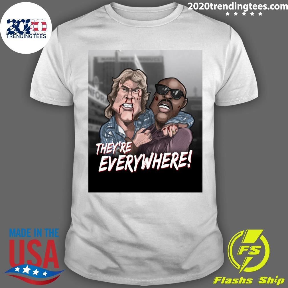 George Nada and Frank Armitage Theyre Everywhere Shirt Unisex T-shirt, Sweatshirt, Hoodie, Long Sleeve Tee - T-Shirt, Sweatshirt, Hoodie