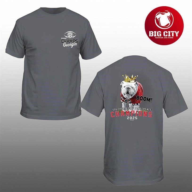 Georgia 2025 Champions Mascot Crown Two Sided Shirt Unisex T-shirt, Sweatshirt, Hoodie, Long Sleeve Tee - T-Shirt, Sweatshirt, Hoodie
