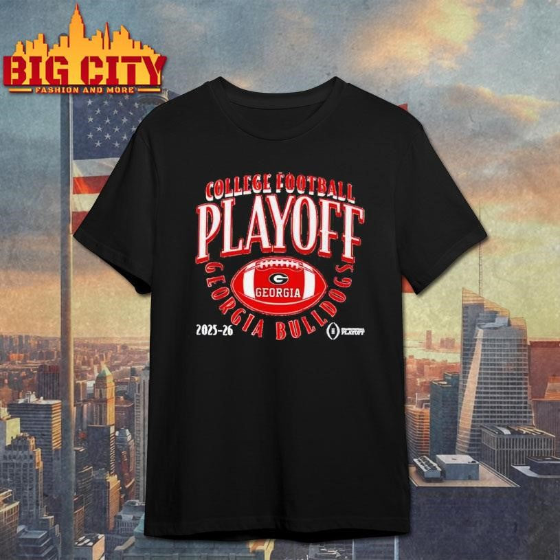Georgia Bulldogs 2025-2026 College Football Playoff Curve Logo Shirt Unisex T-shirt, Sweatshirt, Hoodie, Long Sleeve Tee - T-Shirt, Sweatshirt, Hoodie