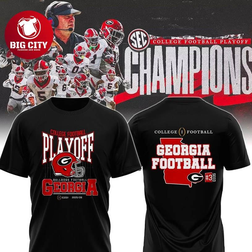 Georgia Bulldogs 2025-26 College Football Playoff Two Sided Shirt Unisex T-shirt, Sweatshirt, Hoodie, Long Sleeve Tee - T-Shirt, Sweatshirt, Hoodie