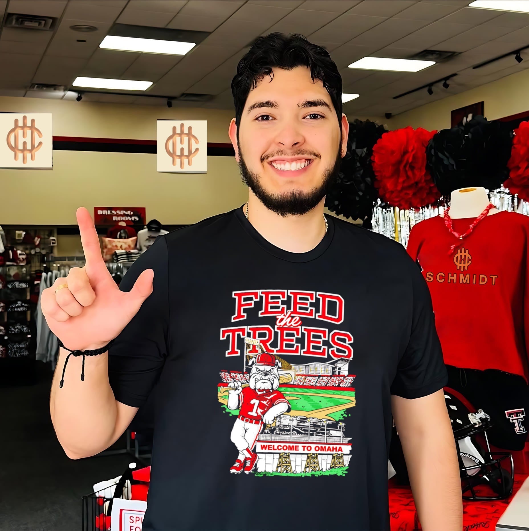 Georgia Bulldogs 2026 College World Series Feed The Trees mascot shirt Unisex T-shirt, Sweatshirt, Hoodie, Long Sleeve Tee - T-Shirt, Sweatshirt, Hoodie