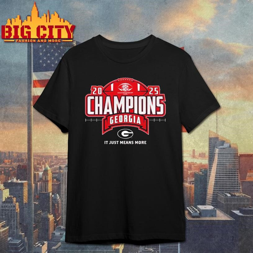 Georgia Bulldogs Blue 84 Womens 2025 SEC Football Champions Locker Room Shirt Unisex T-shirt, Sweatshirt, Hoodie, Long Sleeve Tee - T-Shirt, Sweatshirt, Hoodie