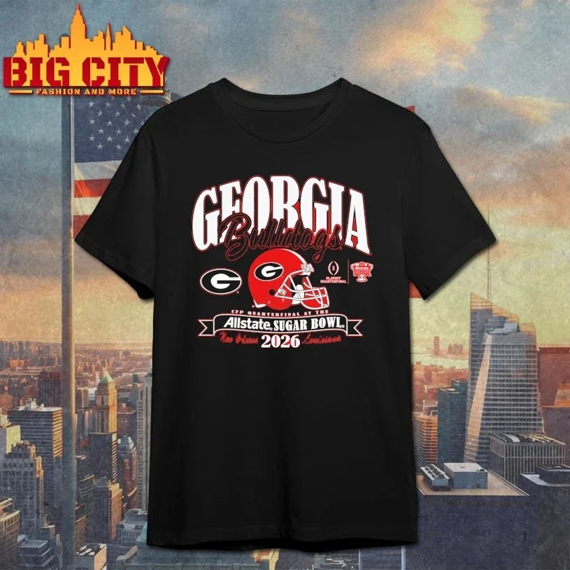 Georgia Bulldogs CFP quarterfinal at the Allstate Sugar Bowl 2026 shirt Unisex T-shirt, Sweatshirt, Hoodie, Long Sleeve Tee - T-Shirt, Sweatshirt, Hoodie