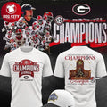 Georgia Bulldogs Champions Of SEC Football 2025 Two Sided Shirt Unisex T-shirt, Sweatshirt, Hoodie, Long Sleeve Tee - T-Shirt, Sweatshirt, Hoodie