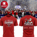 Georgia Bulldogs Football SEC Conference 2025 Champions Back2Back Two Sided Shirt Unisex T-shirt, Sweatshirt, Hoodie, Long Sleeve Tee - T-Shirt, Sweatshirt, Hoodie