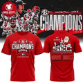 Georgia Bulldogs SEC Football Champions Locker Room 2025 Two Sided Shirt Unisex T-shirt, Sweatshirt, Hoodie, Long Sleeve Tee - T-Shirt, Sweatshirt, Hoodie