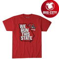 Georgia Bulldogs We Run This State 2025 shirt Unisex T-shirt, Sweatshirt, Hoodie, Long Sleeve Tee - T-Shirt, Sweatshirt, Hoodie