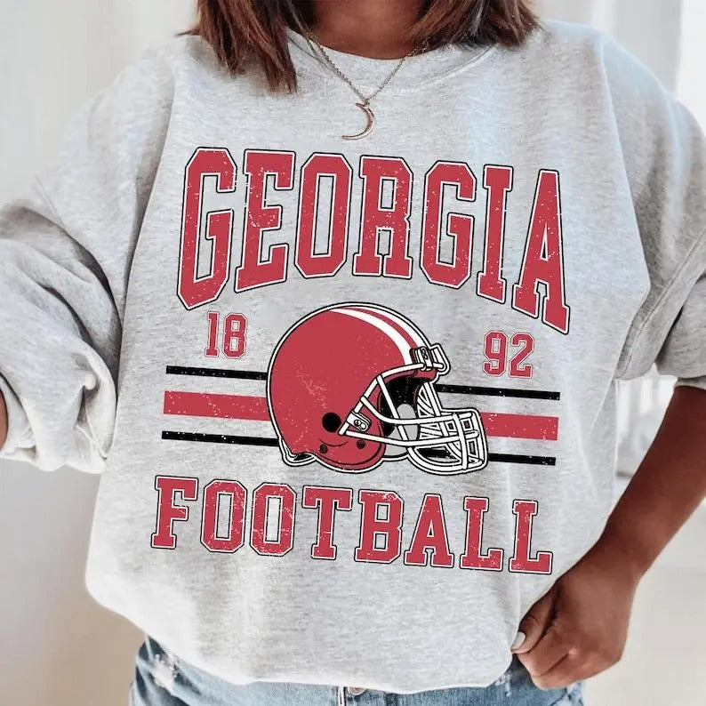 Georgia Football College Vintage Retro Football College Game Day T-Shirts, Hoodie, Sweatshirt - T-Shirt, Sweatshirt, Hoodie