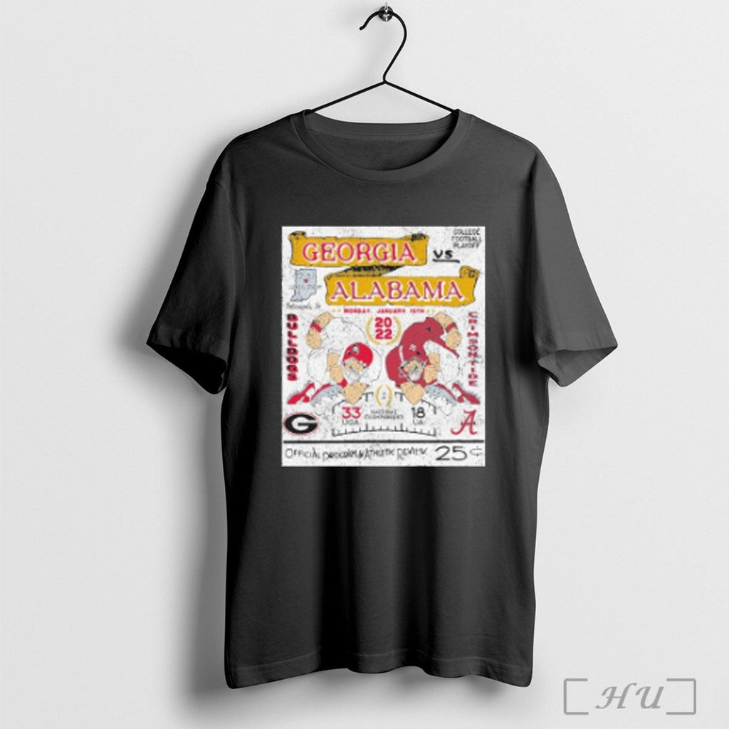 Georgia Vs Alabama 2022 Cfp National Championship Game Matchup T Shirt Unisex T-shirt, Sweatshirt, Hoodie, Long Sleeve Tee - T-Shirt, Sweatshirt, Hoodie