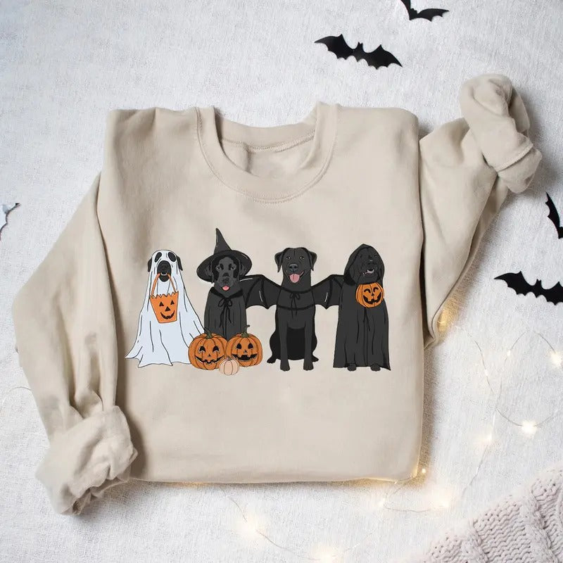 Ghost Dogs Halloween Ghost Dogs Black Labrador Halloween Shirt Halloween Dog Pumpkin Halloween Shirt Fall Fall Halloween Dog Lover Shirt T-Shirts, Hoodie, Sweatshirt - T-Shirt, Sweatshirt, Hoodie