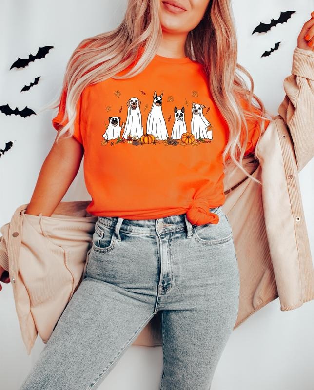 Ghost Dogs Halloween Ghost Shirt Dog Lover Shirt Spooky Season Shirt Halloween Dog Shirt Fall Halloween Halloween Shirt T-Shirts, Hoodie, Sweatshirt - T-Shirt, Sweatshirt, Hoodie