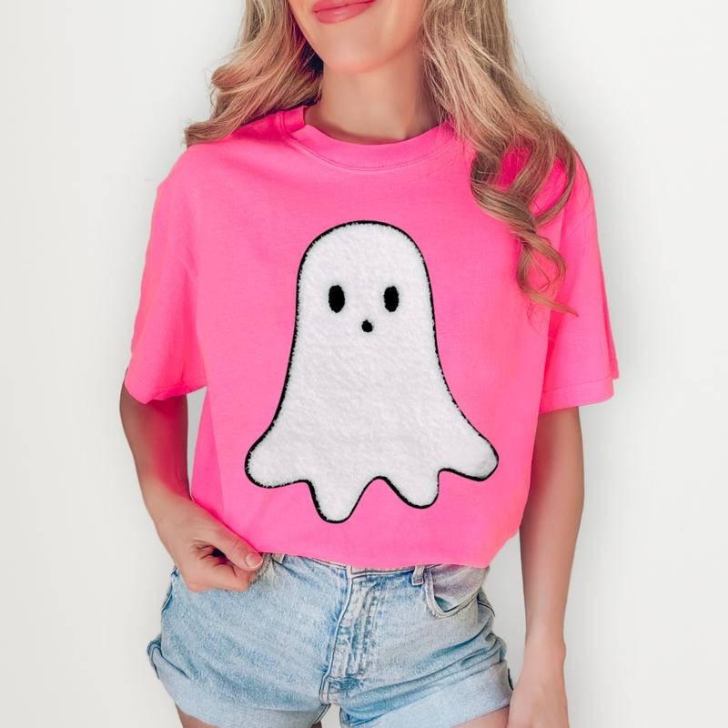 Ghost Fluffy Patch Comfort Colors T-Shirts, Hoodie, Sweatshirt - T-Shirt, Sweatshirt, Hoodie