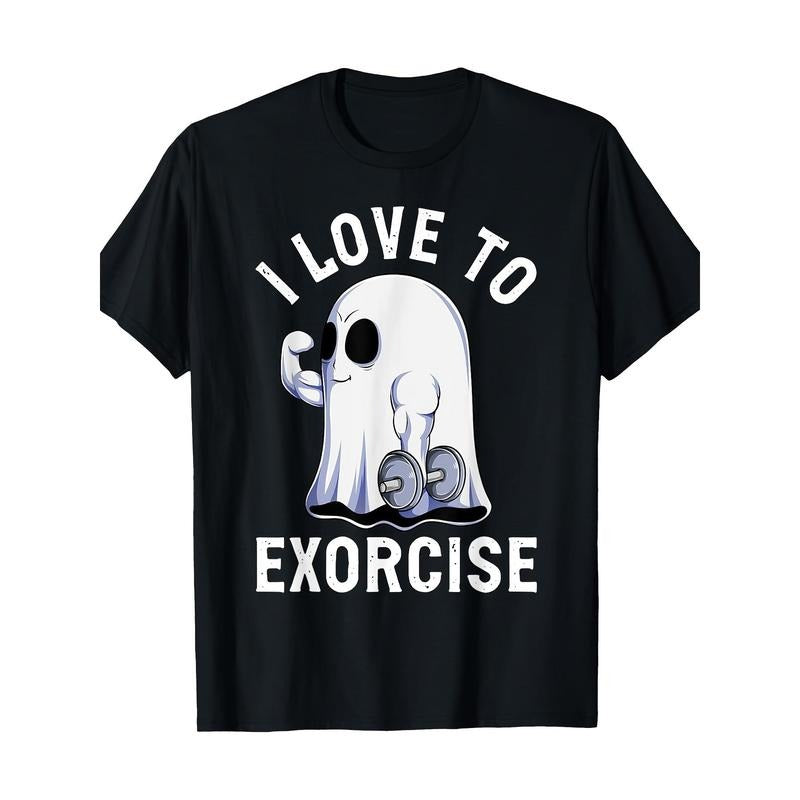 Ghost Funny Gym Fitness Fitness Humor Ghost Halloween 100% Cotton Made USA T-Shirts, Hoodie, Sweatshirt - T-Shirt, Sweatshirt, Hoodie