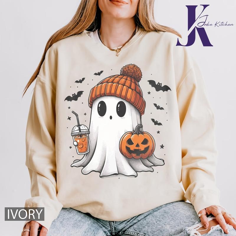 Ghost Halloween Shirt Crew Cute Ghost Shirt Halloween Shirt Cute Fall Shirt Spooky Season Shirt Halloweenstyle{N002}2 T-Shirts, Hoodie, Sweatshirt - T-Shirt, Sweatshirt, Hoodie