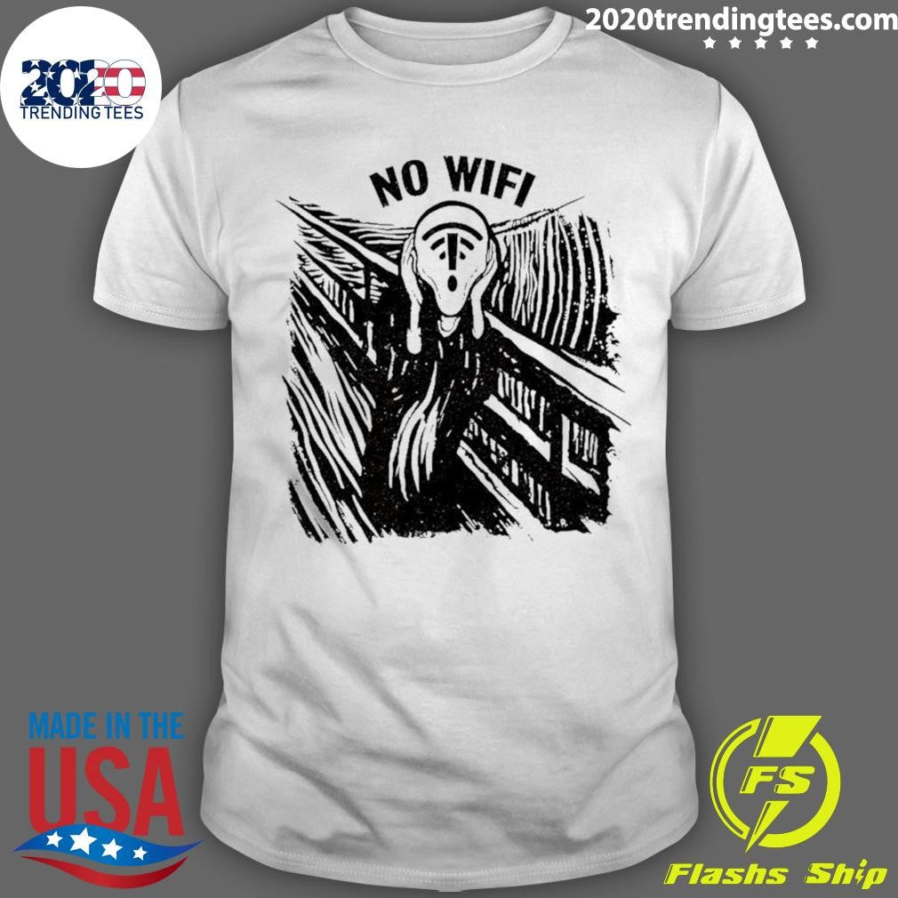 Ghost No Wifi Graphic Shirt Unisex T-shirt, Sweatshirt, Hoodie, Long Sleeve Tee - T-Shirt, Sweatshirt, Hoodie