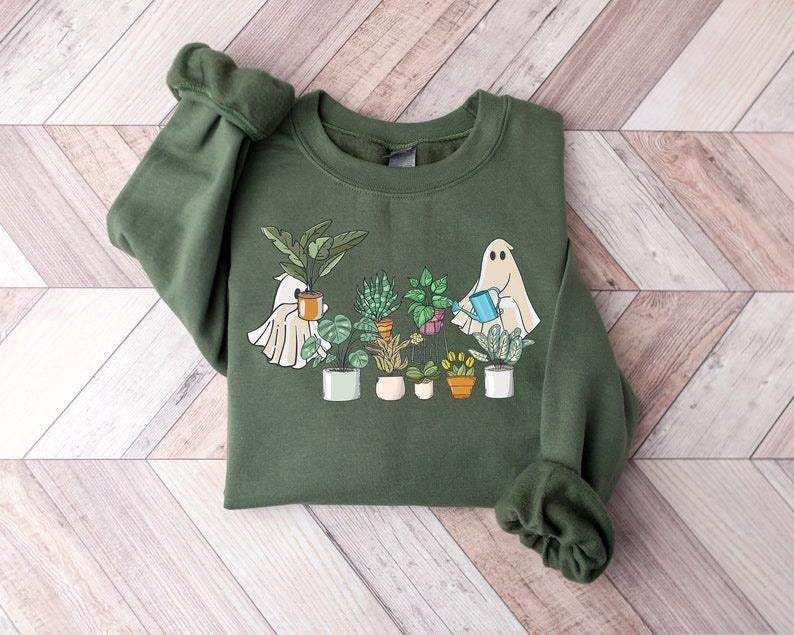 Ghost Plant Lady Ghost Plant Shirt Halloween Plants Halloween Ghost Halloween Plant Lovers T-Shirts, Hoodie, Sweatshirt - T-Shirt, Sweatshirt, Hoodie