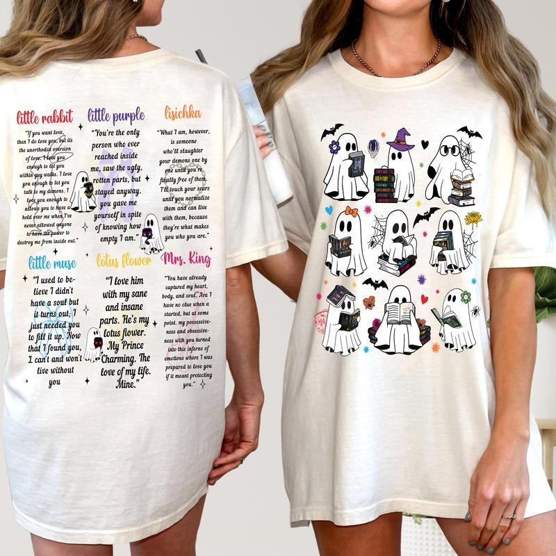 Ghost Reading Book Legacy Gods Rina Kent Universe Halloween Dark Romance T-Shirts, Hoodie, Sweatshirt - T-Shirt, Sweatshirt, Hoodie