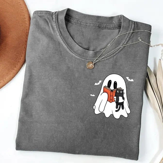 Ghost Reading Books Shirt Bookish Halloween Shirt Teacher Librarian Halloween Halloween Book Lover Halloween School T-Shirts, Hoodie, Sweatshirt - T-Shirt, Sweatshirt, Hoodie