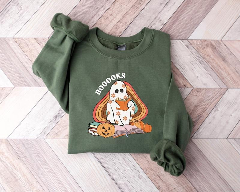 Ghost Reading Ghost Reading Halloween Shirt Teacher Halloween Shirt Halloween School Shirt Librarian Shirt Book Lover Shirt Halloween Ghost Fall Halloween Pumpkin Shirt T-Shirts, Hoodie, Sweatshirt - T-Shirt, Sweatshirt, Hoodie