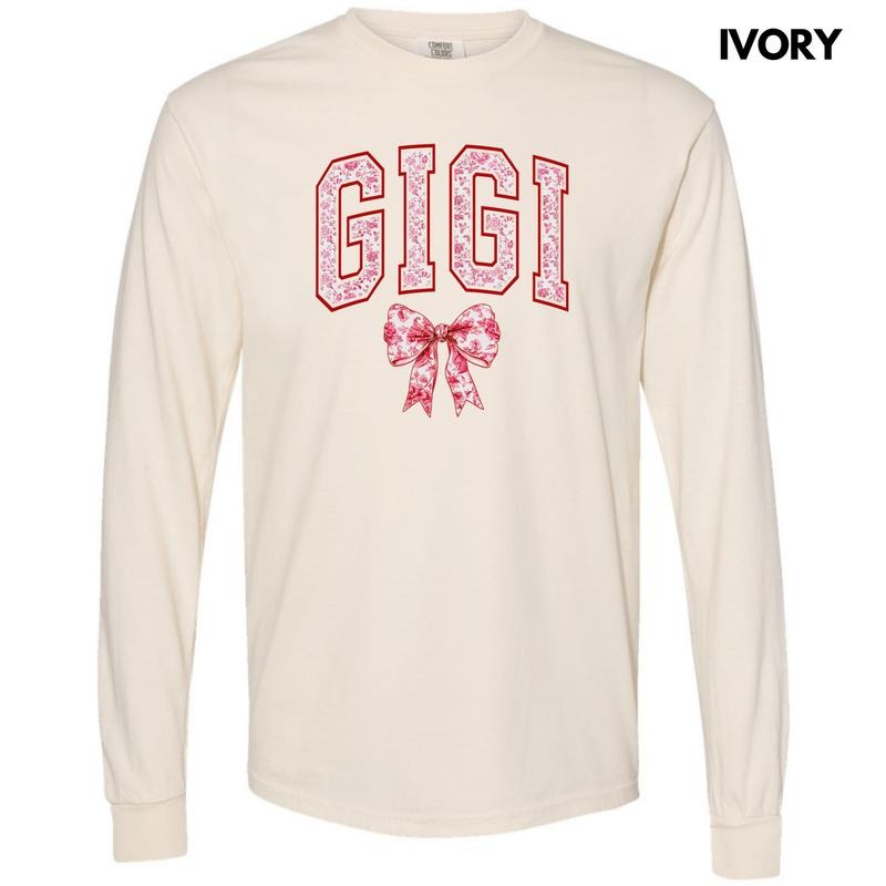 Gigi Red Ginger Jar Florals Long Sleeve Comfort Colors 'NLB' T-Shirts, Hoodie, Sweatshirt - T-Shirt, Sweatshirt, Hoodie