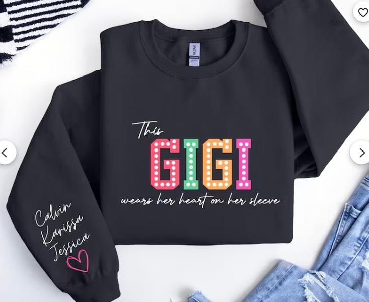 Gigi Name Custom Fit Casual Long Sleeve 50% Cotton & 50% Polyester Machine Washable USA T-Shirts, Hoodie, Sweatshirt - T-Shirt, Sweatshirt, Hoodie
