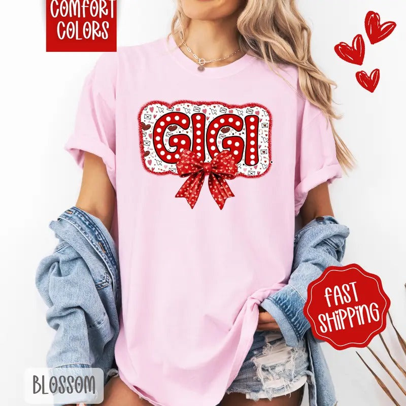 Gigi Valentine Shirt Comfort Colors Cute T-Shirts, Hoodie, Sweatshirt - T-Shirt, Sweatshirt, Hoodie