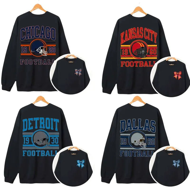 Gildan 18000 2sides Sport Classic Black All Teams Football Bow Bow Football Black Menswear Soft Long Sleeve Casual T-Shirts, Hoodie, Sweatshirt - T-Shirt, Sweatshirt, Hoodie