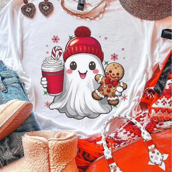 Gingeerbread Ghost Relaxed Fit Printed USA Womenswear Casual Love Comfortable T-Shirts, Hoodie, Sweatshirt - T-Shirt, Sweatshirt, Hoodie