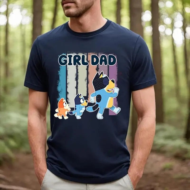 Girl Dad Retro Bluey Family Shirts Family Matching Shirts Funny Dad Shirt Boy Dad Shirt Dad Shirt All Full Sizes Full Colors Friends T-Shirts, Hoodie, Sweatshirt - T-Shirt, Sweatshirt, Hoodie