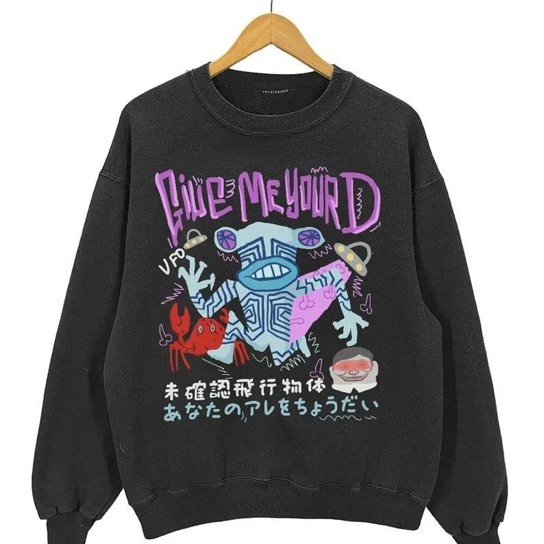 Give Me Your D Japan Alien Shirt Anime Tokyo Japanese Tokyo Weird Harajuku Shirt T-Shirts, Hoodie, Sweatshirt - T-Shirt, Sweatshirt, Hoodie