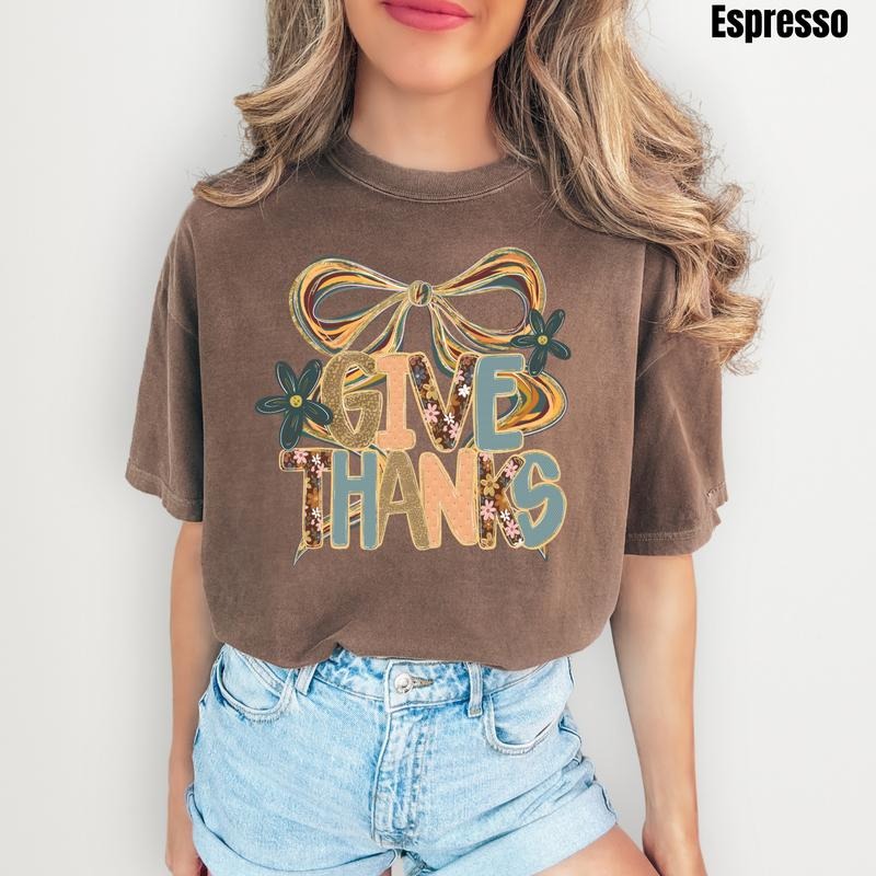 Give Thanks Coquette Comfort Colors 'NLB' T-Shirts, Hoodie, Sweatshirt - T-Shirt, Sweatshirt, Hoodie