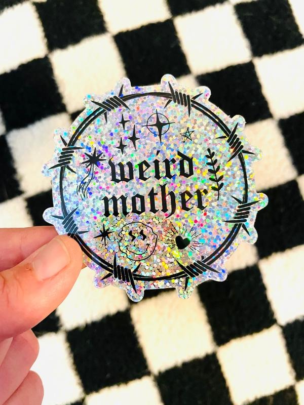 Glitter Weird Mother 90s Tattoo Vinyl Sticker 3 Inches T-Shirts, Hoodie, Sweatshirt - T-Shirt, Sweatshirt, Hoodie