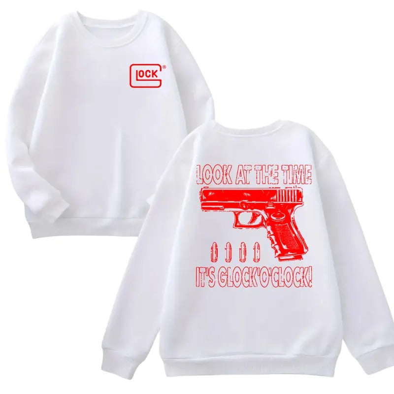 Glock Double Sided & Time 'S Glock O'Clock! Shirt Glock & Tops Him Her Red Color New T-Shirts, Hoodie, Sweatshirt - T-Shirt, Sweatshirt, Hoodie
