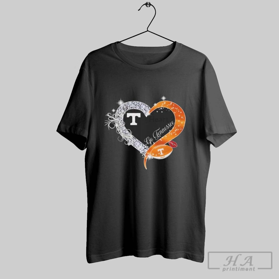 Go Tennessee Volunteers Diamond Heart 2025 Unisex T-shirt, Sweatshirt, Hoodie, Long Sleeve Tee - T-Shirt, Sweatshirt, Hoodie