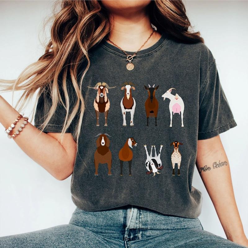 Goats Shirts Goat Lover Shirt Cute Goats Shirt Vintage Farm Animal Shirt Comfort Shirt Her Farmer Girl Shirt Farm Animal Funny Goat Kid Shirt Shirt Farm Animal Farm Lovers Top T-Shirts, Hoodie, Sweatshirt - T-Shirt, Sweatshirt, Hoodie
