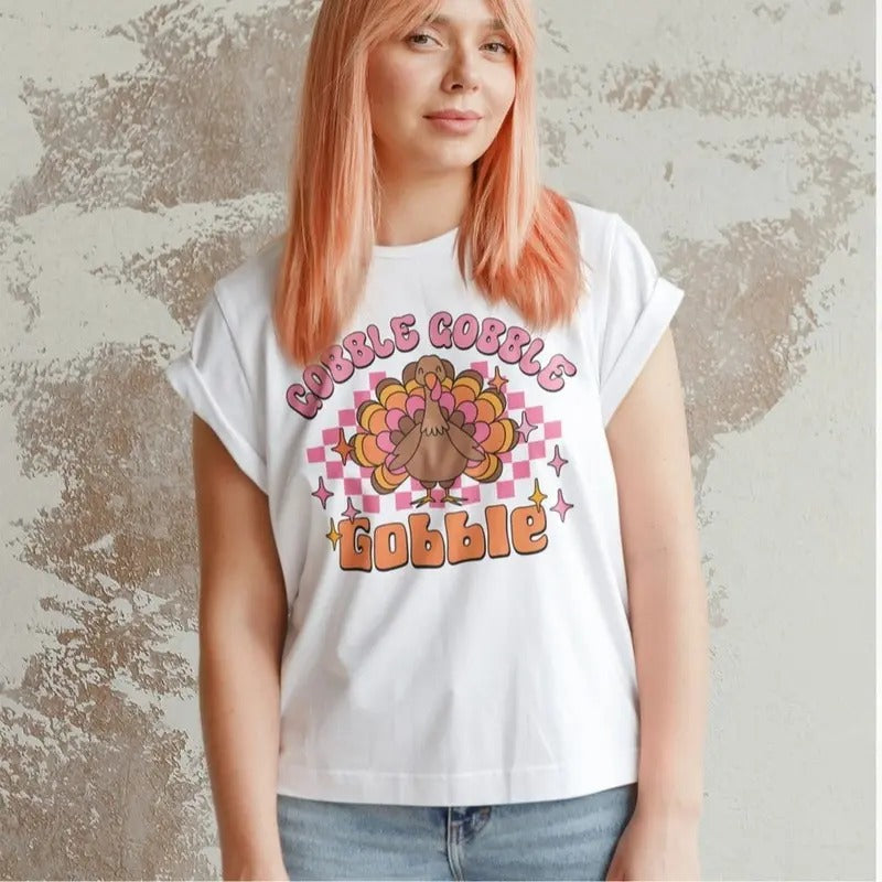 Gobble Thanksgiving Shirt Cute Turkey Fall Autumn T-Shirts, Hoodie, Sweatshirt - T-Shirt, Sweatshirt, Hoodie
