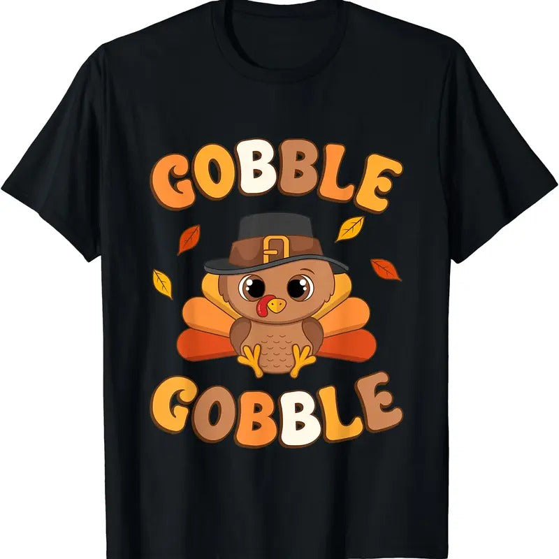 Gobble Turkey Day Happy Thanksgiving Girl Boy T-Shirts, Hoodie, Sweatshirt - T-Shirt, Sweatshirt, Hoodie