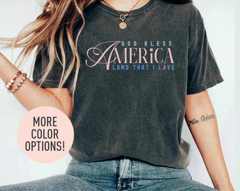 God Bless America Shirt Usa Fourth July Shirt Patriotic Usa Shirt Red White Blue Shirt Memorial Day Shirt Independence Day Shirt T-Shirts, Hoodie, Sweatshirt - T-Shirt, Sweatshirt, Hoodie
