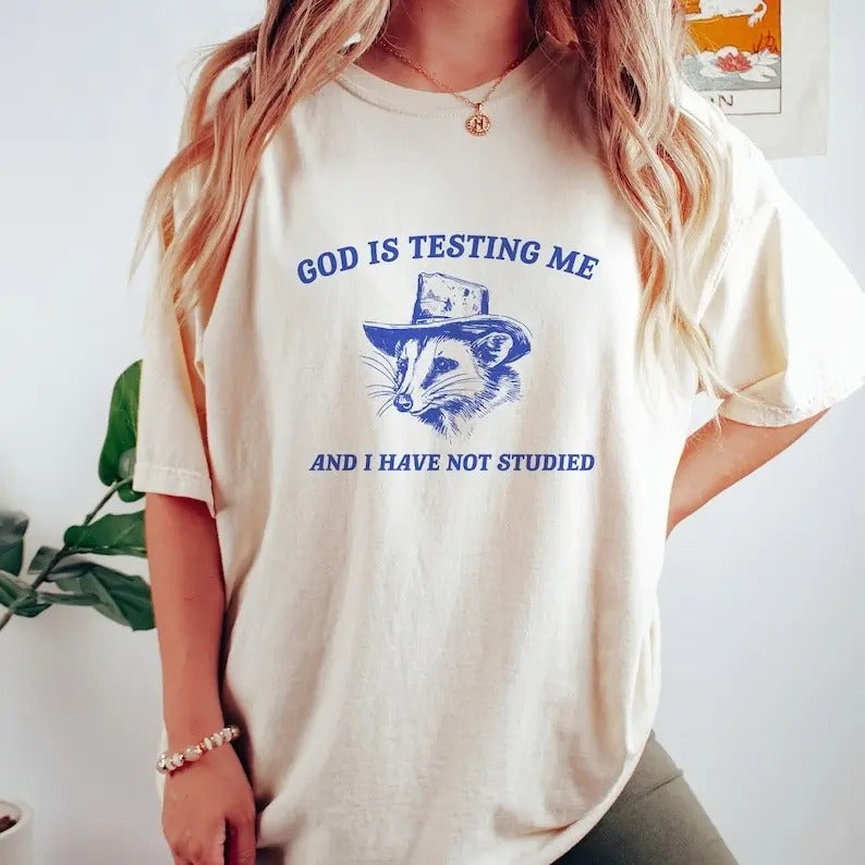 God Is Testing Me Possum Weird Opossum Meme Trash Panda T-Shirts, Hoodie, Sweatshirt - T-Shirt, Sweatshirt, Hoodie