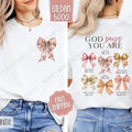 God Says You Are Shirt Gildan Coquette Bow Religious Plus Size Christian Shirt T-Shirts, Hoodie, Sweatshirt - T-Shirt, Sweatshirt, Hoodie